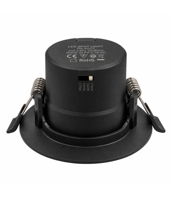 Empotrable LED 7W Circular Negro 4CCT UGR13