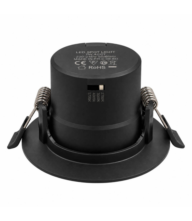 Empotrable LED 7W Circular Negro 4CCT UGR13