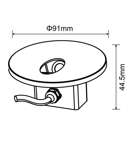 Baliza Empotrable LED 3W 3CCT IP65 60° Circular para Interior y Exterior