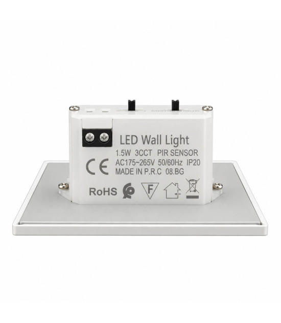 Baliza Empotrable LED 1,5W 3CCT Interconectables y con sensor PIR