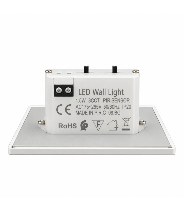 Baliza Empotrable LED 1,5W 3CCT Interconectables y con sensor PIR