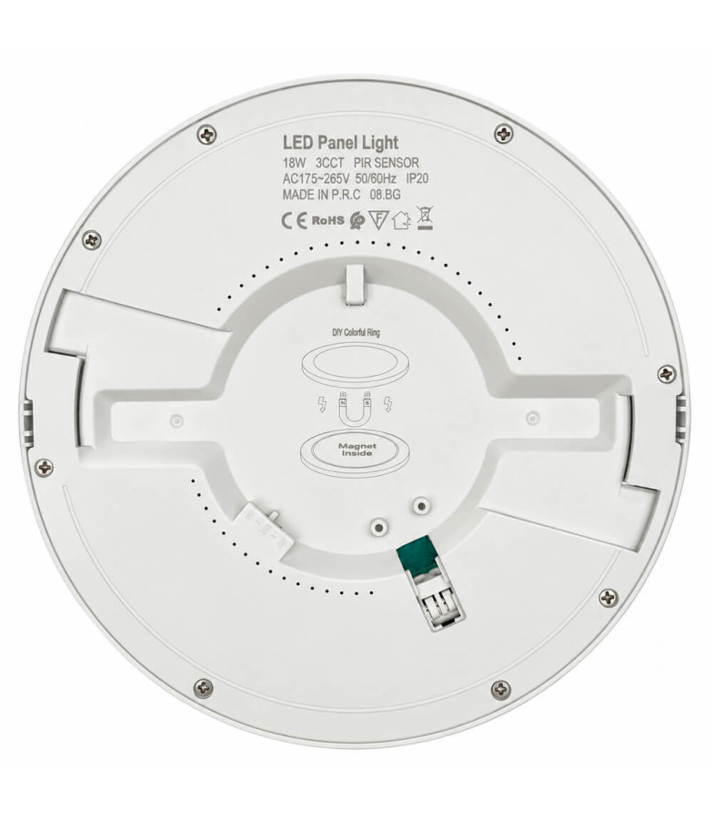 Plafón o Downlight LED Circular 18W Color Seleccionable Sensor PIR