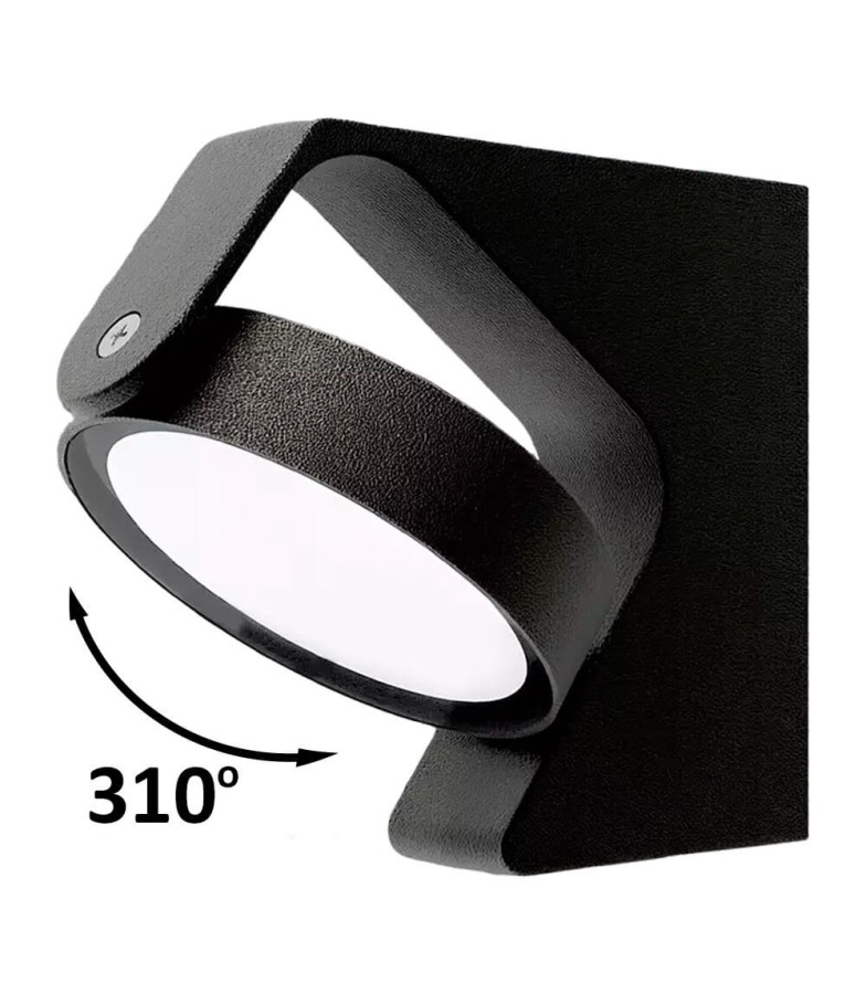 Aplique de Pared LED Orientable  12W Circular 3CCT  IP65 Chip OSRAM