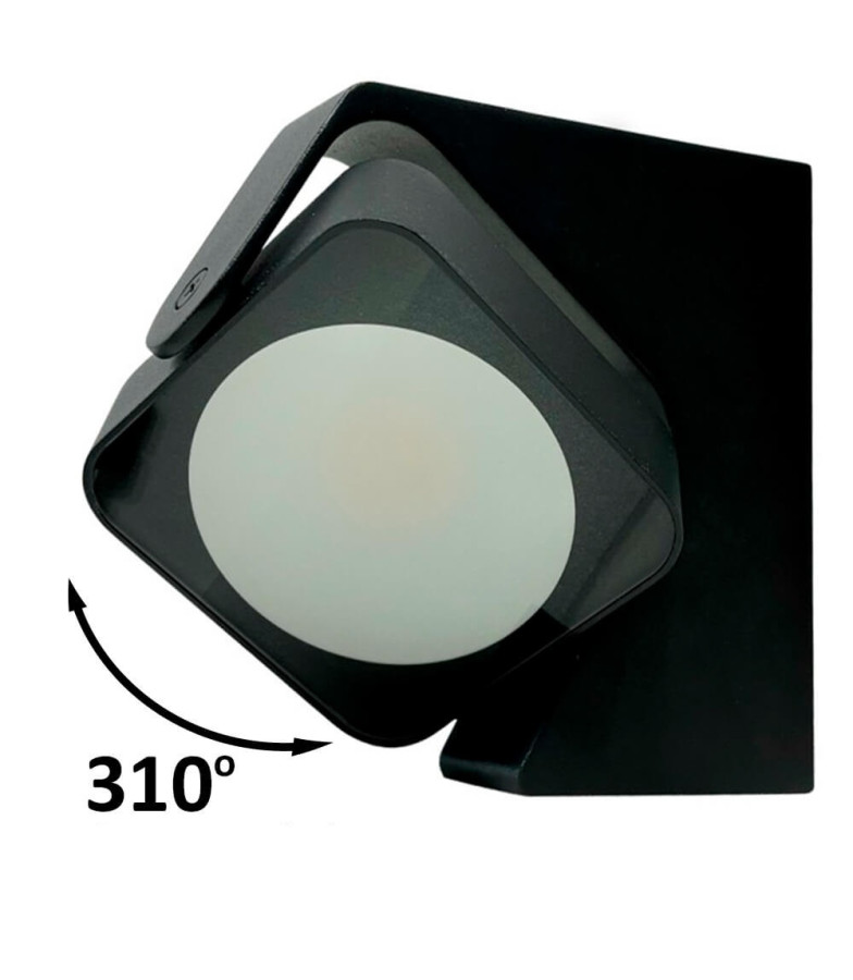 Aplique de Pared LED Orientable  12W Cuadrado 3CCT  IP65 Chip OSRAM