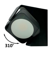 Aplique de Pared LED Orientable  12W Cuadrado 3CCT  IP65 Chip OSRAM