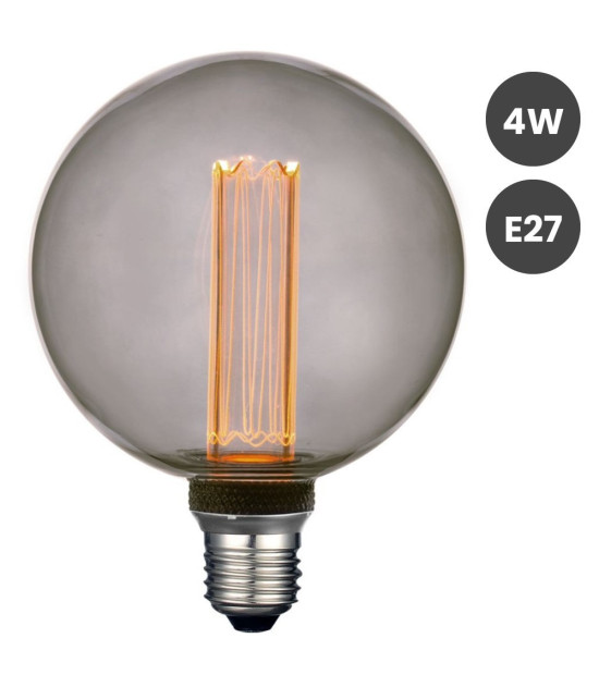 Bombilla LED Cristal Ahumado 4W G125 E27