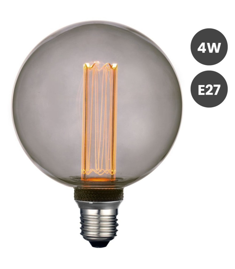 Bombilla LED Cristal Ahumado 4W G125 E27