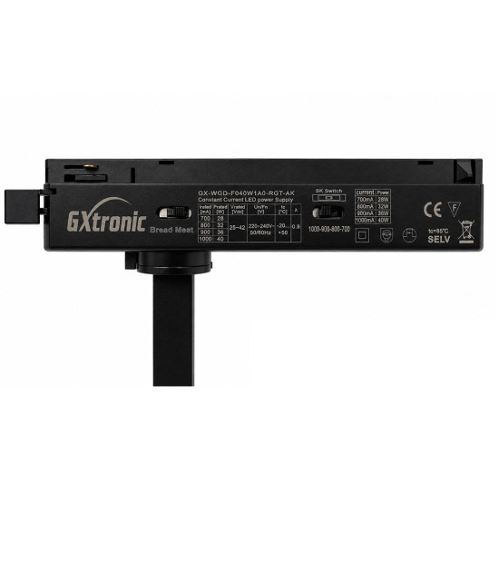 Foco LED Carril Monofásico Especial Panadería y Carnicería 40W-28W CRI+92 Bridgelux No Flicker Negro