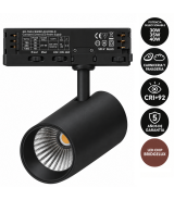 Foco LED Carril Trifásico Especial Panadería o Carnicería 40W-30W CRI+92 Bridgelux No Flicker Negro