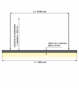 Perfil de Aluminio LED Colgante para Tiras LED 1m o 2m Negro