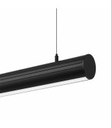 Perfil de Aluminio LED Colgante para Tiras LED 1m o 2m Negro