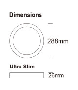 Plafón LED Superficie Circular 30W 4CCT UGR19 CRI92