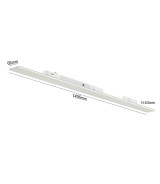 Lineal Led para Carril Trifásico 150cm 51W a 66W Color Seleccionable UGR19 90º