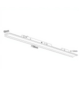 Lineal Led para Carril Trifásico 120cm 40W a 55W Color Seleccionable UGR19 90°