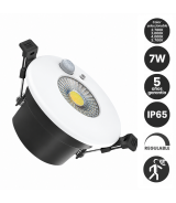 Empotrable LED 7W IP65 Color seleccionable y Sensor de movimiento PIR - Standard EN1363-1