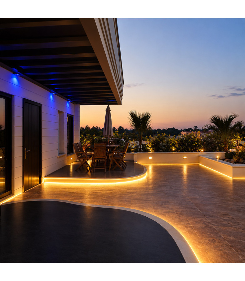 Tira LED COB 24V 12W/m 480 LED/m FLIP CHIP CRI90 IP65 Rollo 30 metros