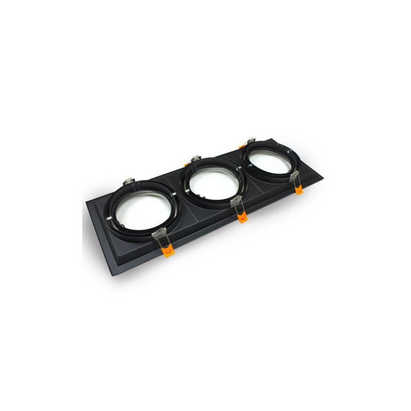 Marco NEGRO triple orientable para AR111