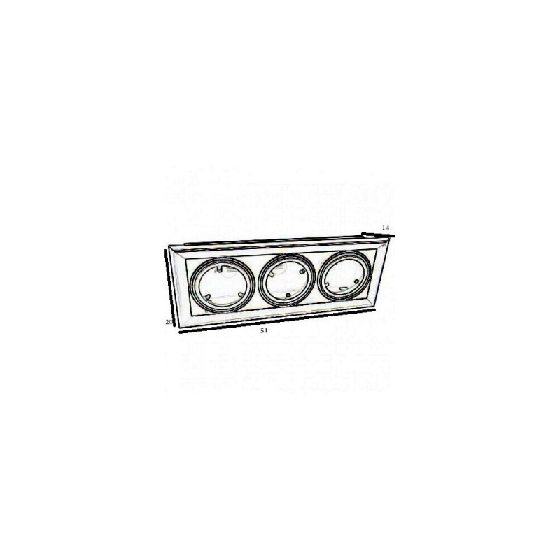 Marco NEGRO triple orientable para AR111
