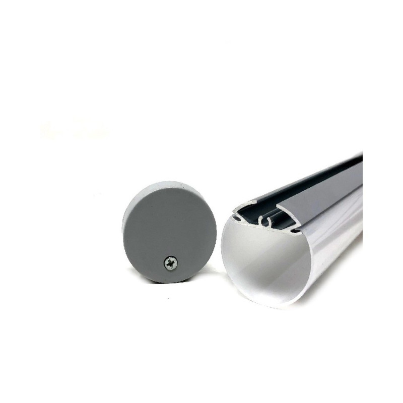 Perfil de Aluminio Diseño Tubo 2 Metros