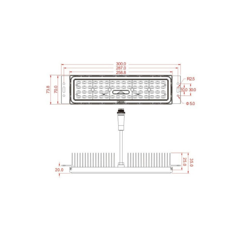 Farola Villa Acero LED 50W OSRAM 150Lm/W 5 años de garantia