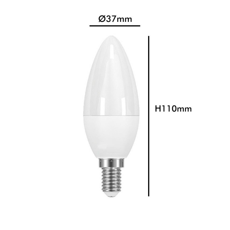 Bombilla LED Vela  6W  E14 C37 240º