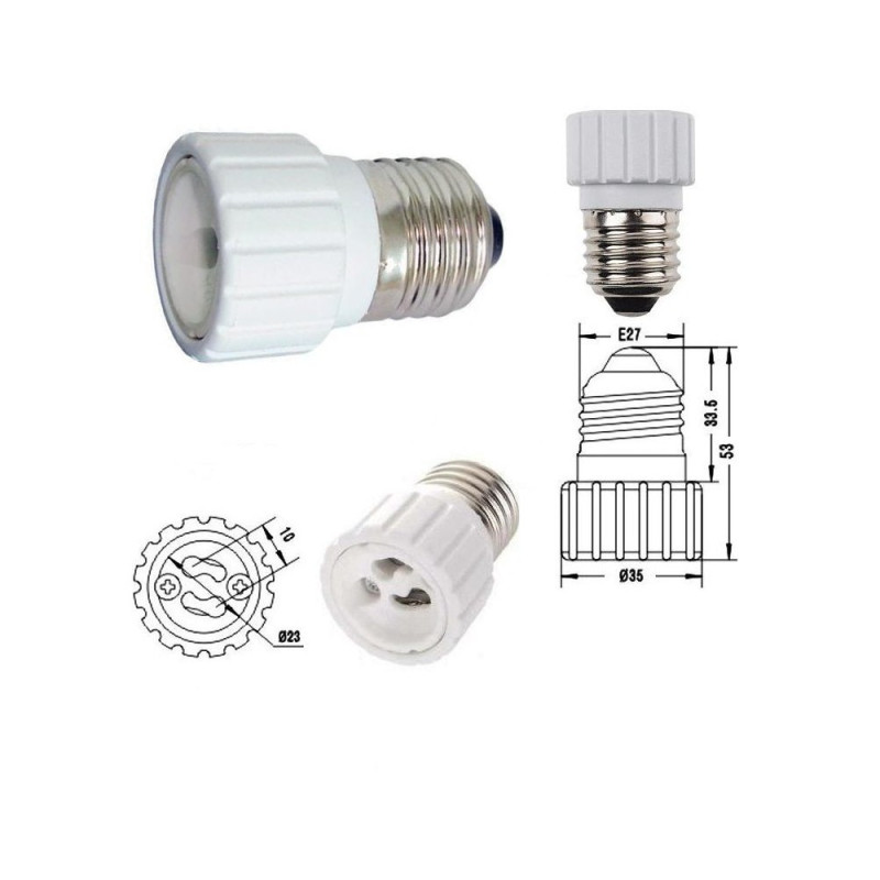 Casquillo Adaptador   E27-GU10