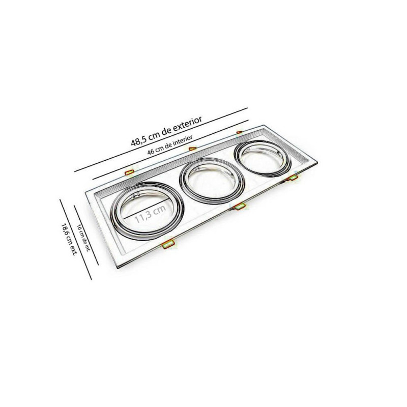 Marco BLANCO triple orientable para AR111