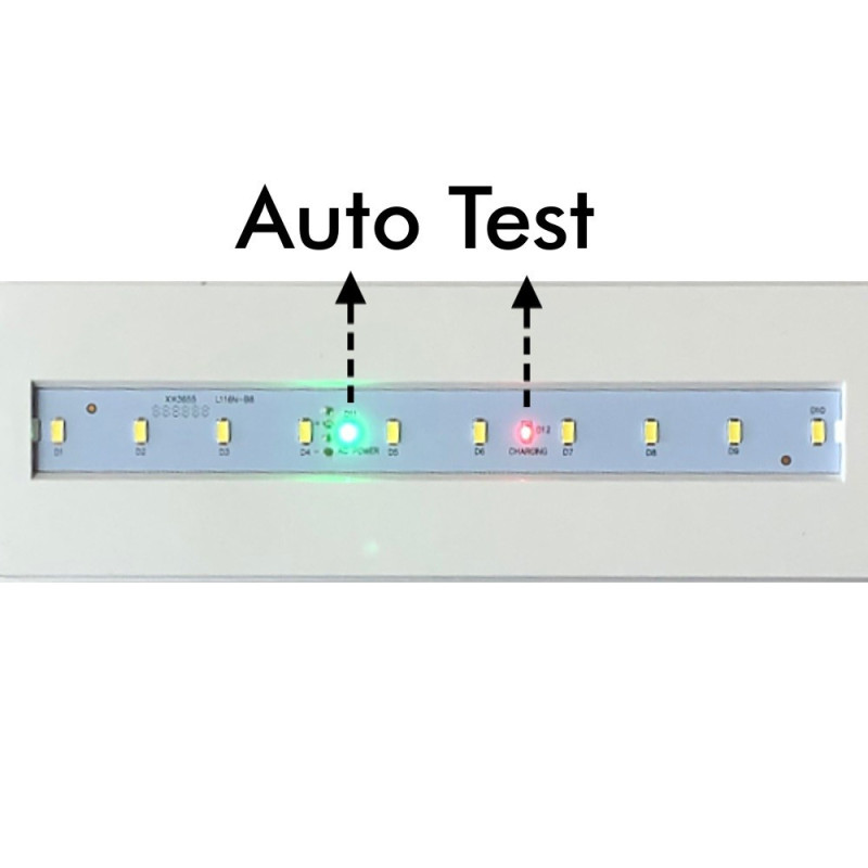 LED Emergencia LED 4W + Auto-Test + Kit Techo - IP20