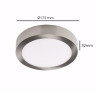 Plafon LED 12W Acero circular IP40 - Iluminacion LED Profesional