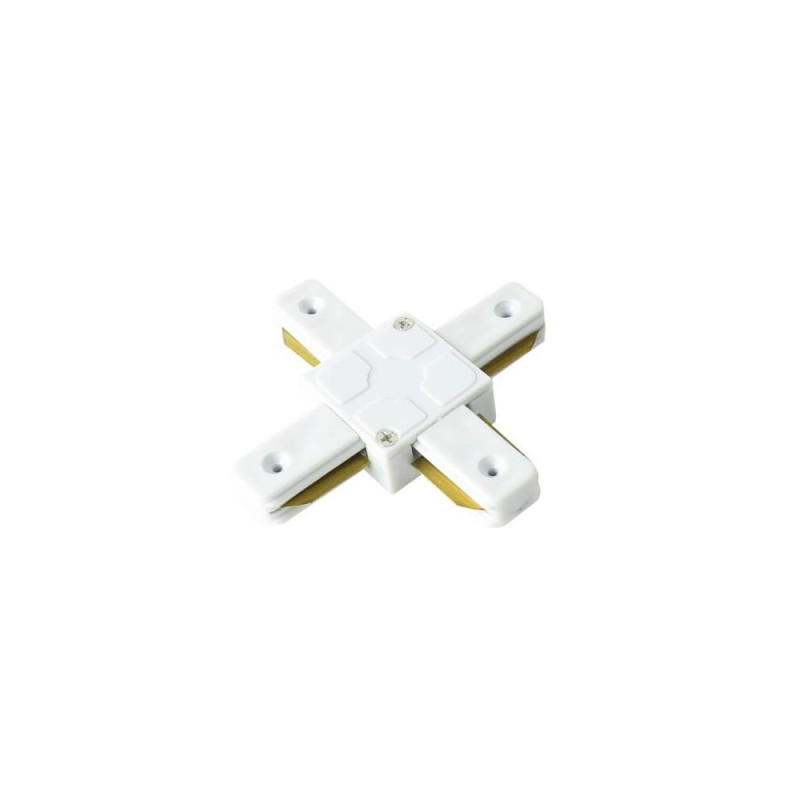 Conector tipo X  para Carril Monofásico REFORZADO
