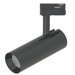 Foco LED 30W Cromo Negro para Carril Monofásico  DOB Driverless 24º- 5 Años de garantía