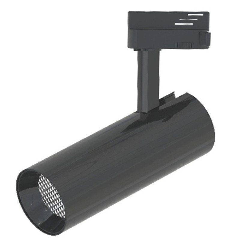 Foco LED 30W Cromo Negro para Carril Monofásico  DOB Driverless 24º- 5 Años de garantía
