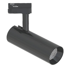 Foco LED 30W Cromo Negro para Carril Monofásico  DOB Driverless 24º- 5 Años de garantía
