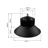 Campana industrial LED Negra 150W Chip OSRAM.3 años de garantia