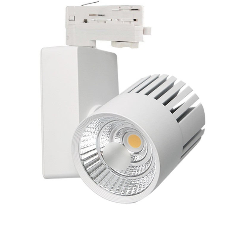 Foco LED 40W Blanco para Carril Monofásico BRIDGELUX Chip 100º CRI +90- 3 Años de garantía