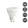 Dicroica LED COB 9W 24º Cerámica  GU10- 5 Años Garantia