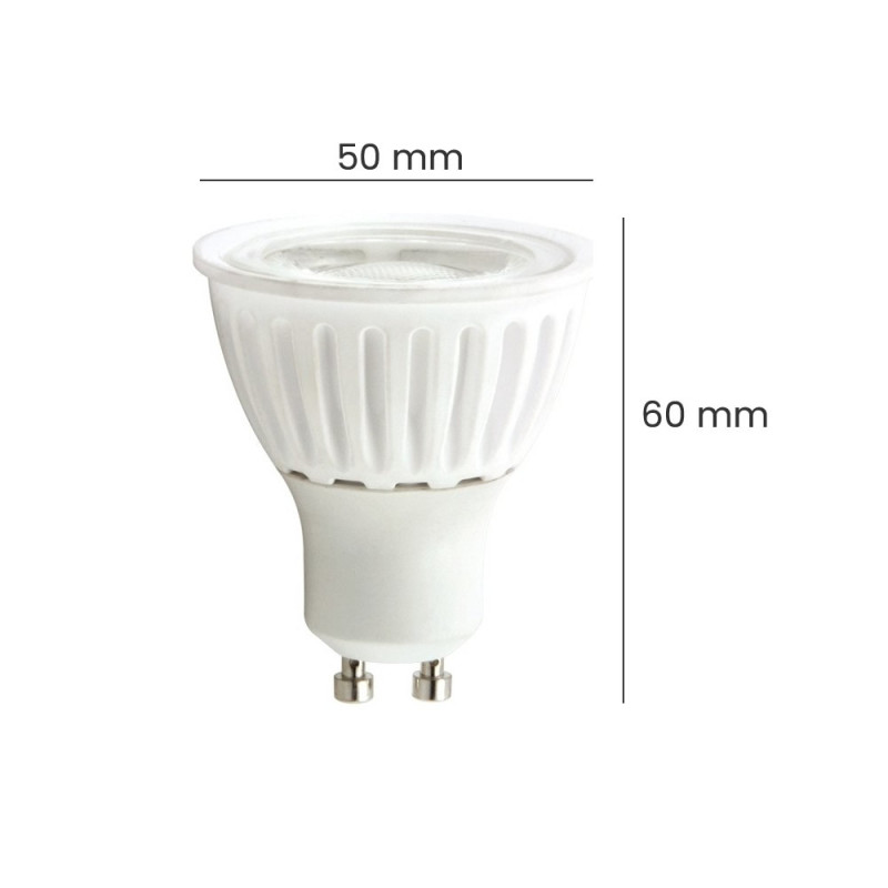 Dicroica LED COB 9W 24º Cerámica  GU10- 5 Años Garantia