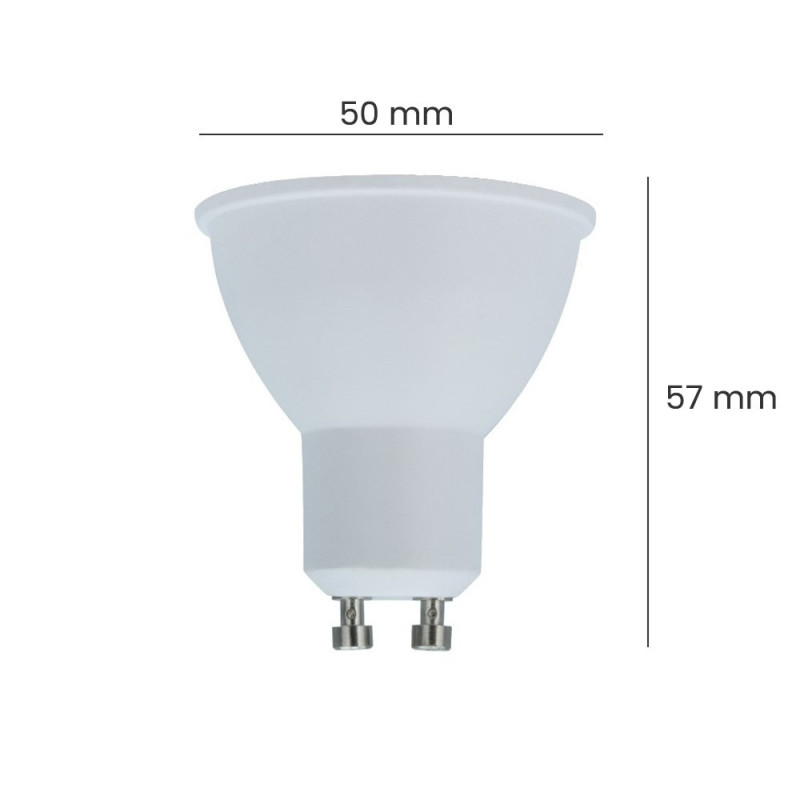 Dicroica LED SMD 6W  45º GU10 Regulable 24H