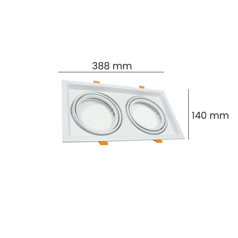 Marco BLANCO doble orientable para AR111