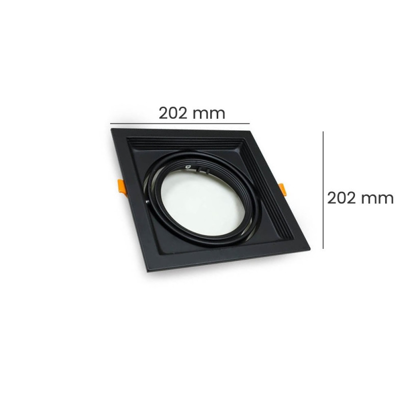 Marco NEGRO orientable para AR111