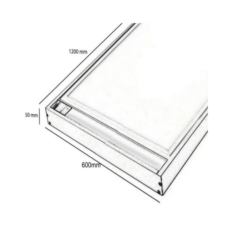 Kit de superficie Panel 120x60 blanco. Iluminación Led Profesional