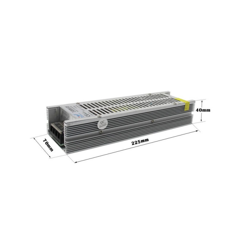 Fuente Alimentación Slim 12V 200W TECMO. Iluminación LED Profesional