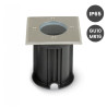 Carcasa empotrable suelo en acero IP65 para casquillo GU10 - MR16