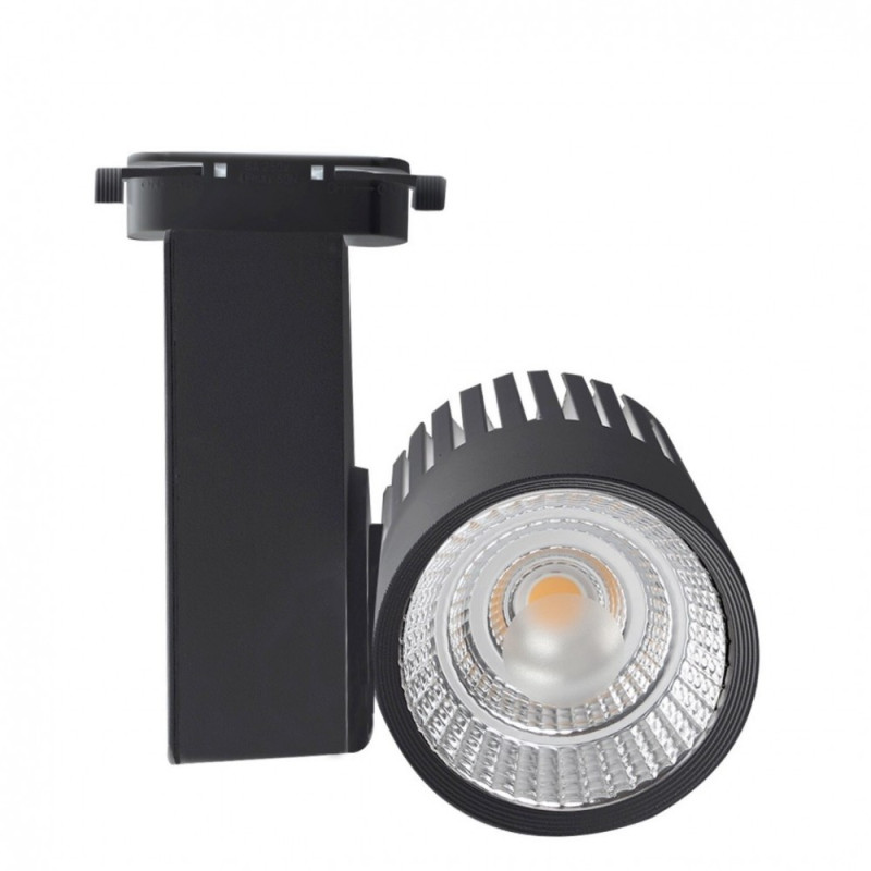 Foco LED 40W Negro para Carril Monofásico BRIDGELUX Chip 100º CRI +90