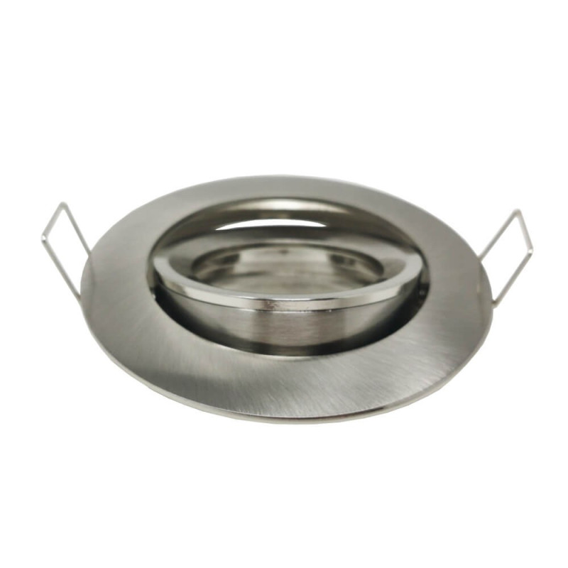 Aro Redondo Acero Orientable para dicroica LED GU10 MR16