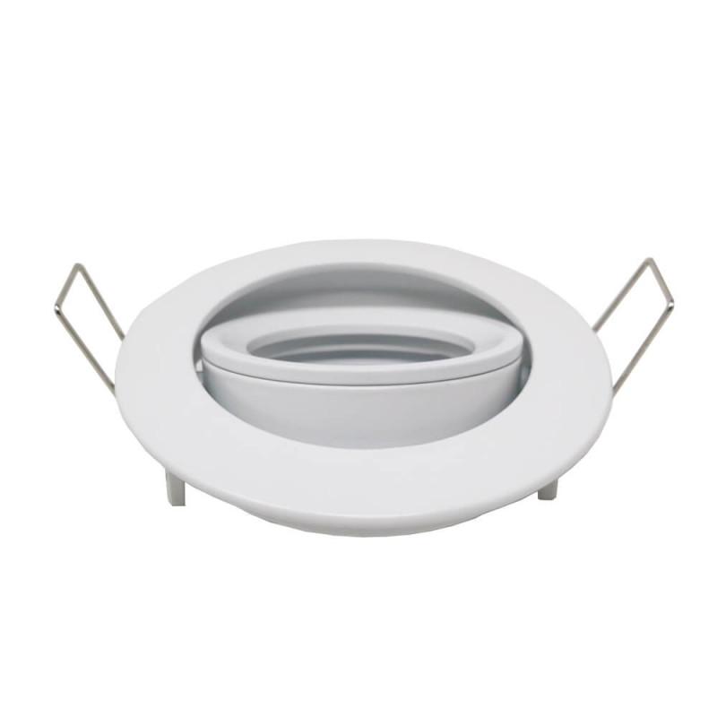 Aro Redondo Blanco Orientable para dicroica LED GU10 MR16