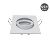 Aro cuadrado Blanco Orientable Aluminio para dicroica LED GU10 MR16