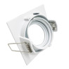 Aro cuadrado Blanco Orientable Aluminio para dicroica LED GU10 MR16