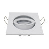 Aro cuadrado Blanco Orientable Aluminio para dicroica LED GU10 MR16