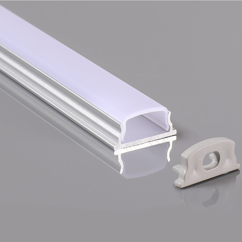 Perfil Flexible Aluminio U 2 metros